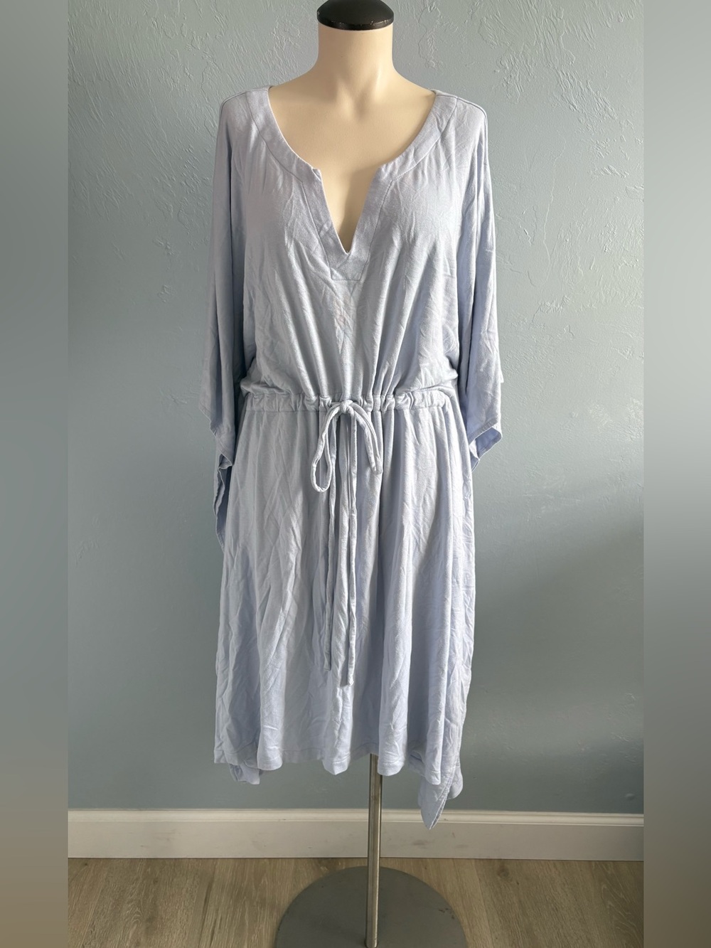 Tommy Bahama Island Soft Sea Coast Caftan Dress Coverup Women’s L/XL Blue